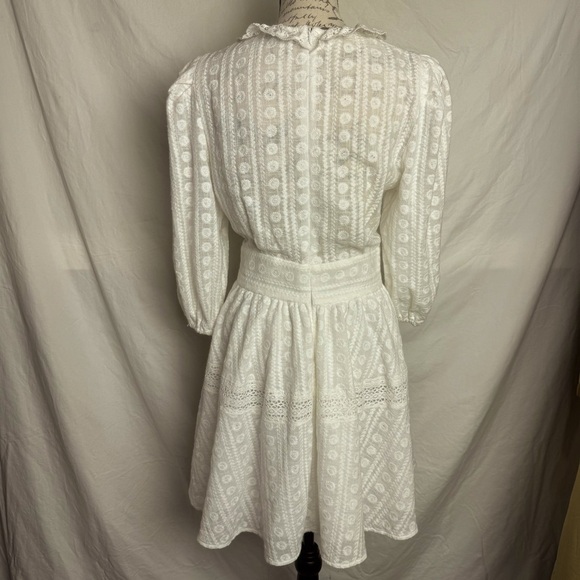 NWT SANDRO Gianni Broderie Anglaise
Embroidered Cotton Mini Dress Size 8 - Picture 10 of 13